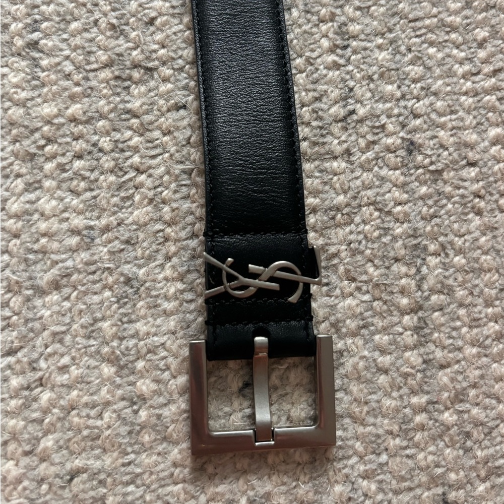 CASSANDRE BELT IN SMOOTH LEATHER BLACK 75 - Picture 2 of 9